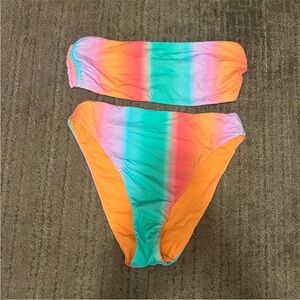 Dippin' Daisy's Sunset Gradient Bikini Bottoms Only